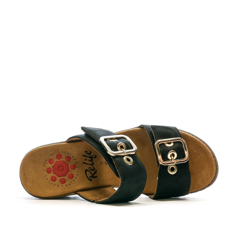 Relife Mules Noir Femme RELIFE Lehm