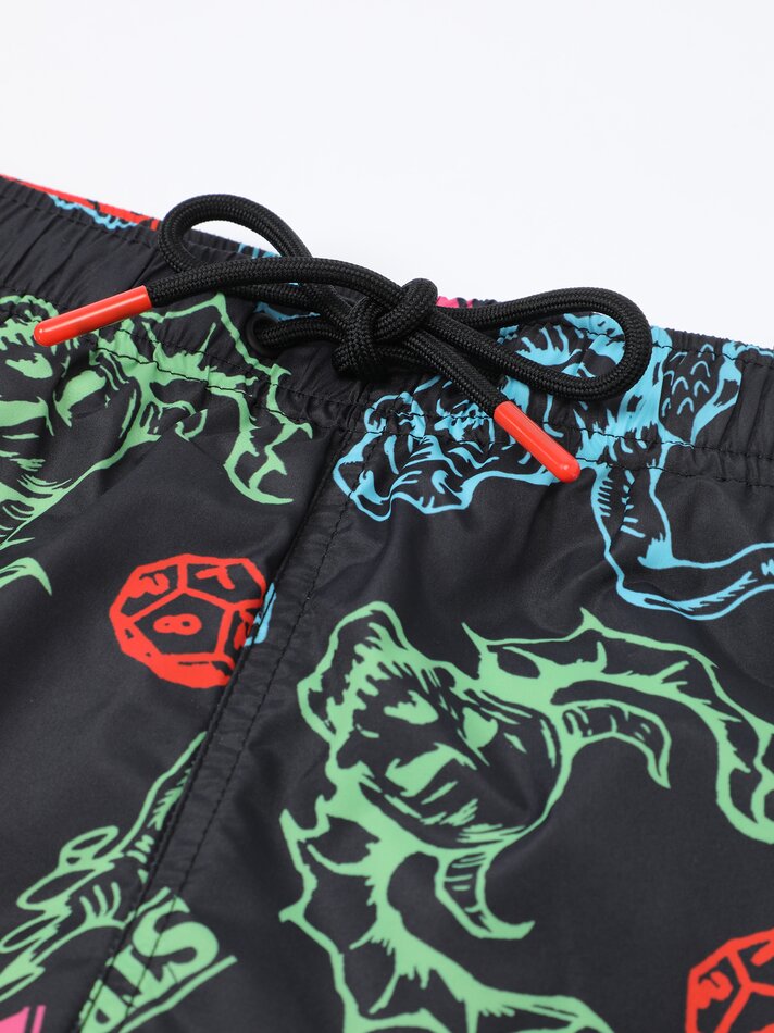 Maiô estampado Stranger Things da Netflix - Preto