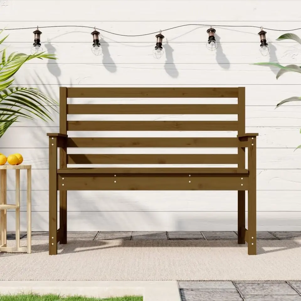vidaXL - Tuinbank - Honingbruin - Grenenhout - 109 x 48 x 91.5 cm