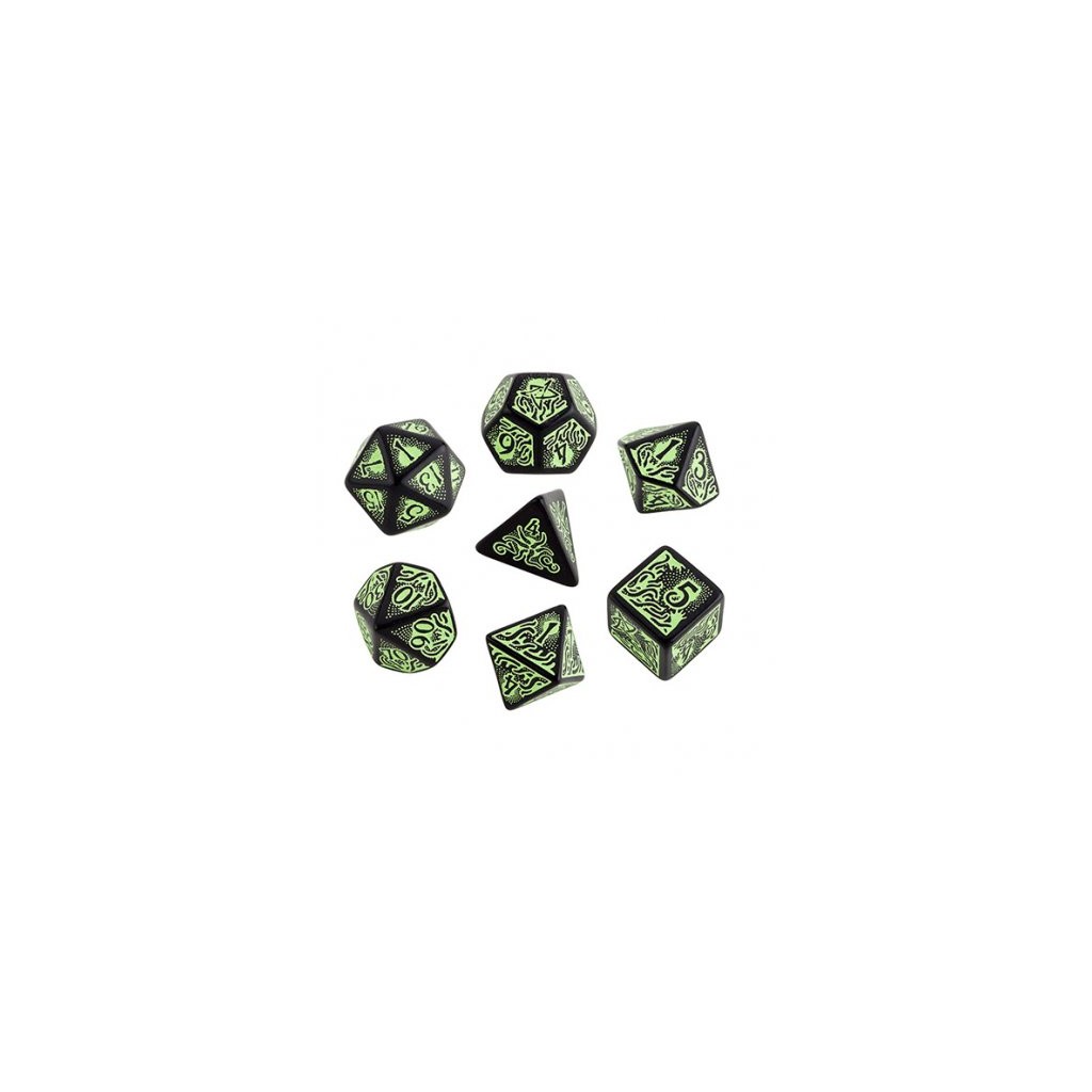 Set de 7 Dés Call of Cthulhu 7th Edition Noir / Vert