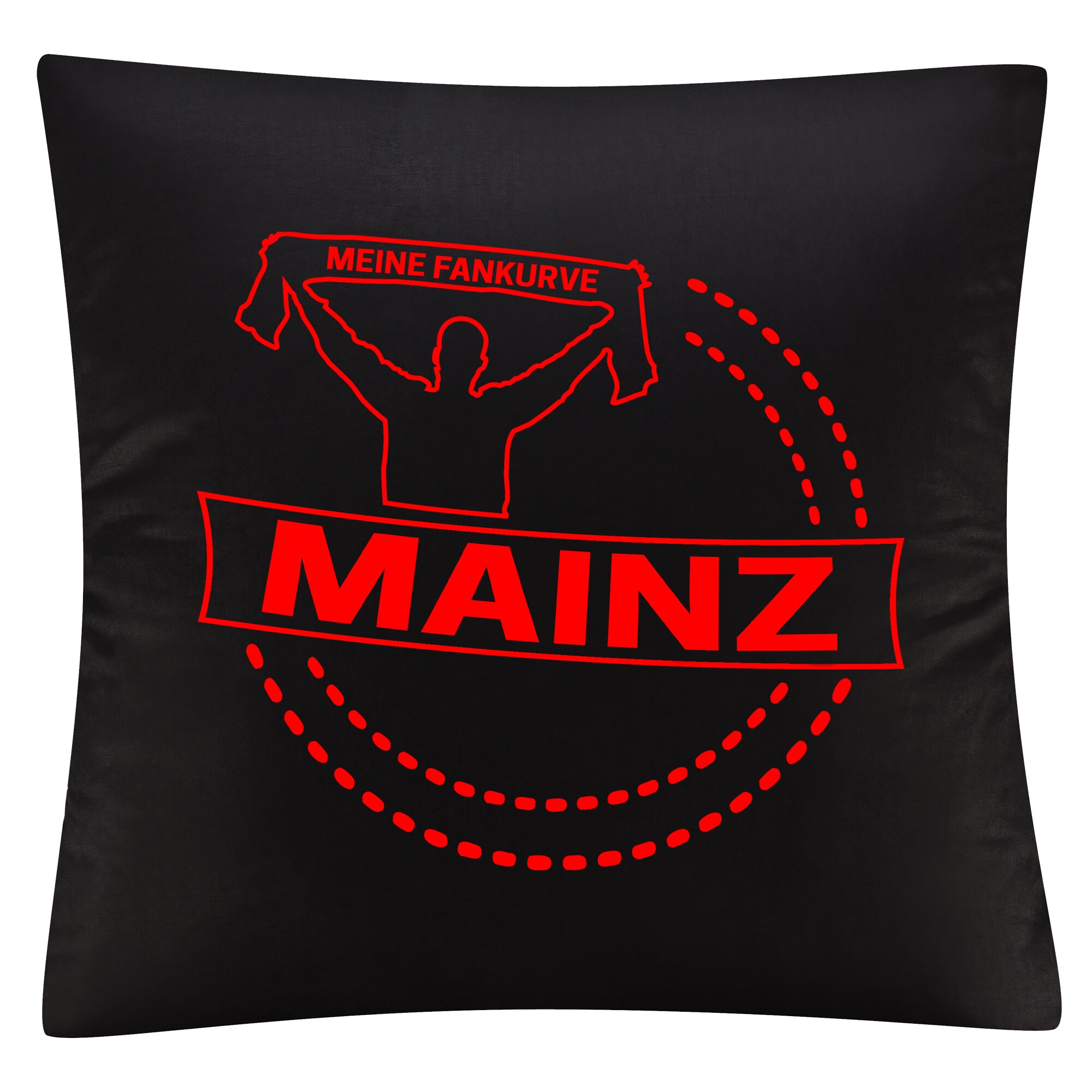 multifanshop® Kissenbezug - Mainz - Meine Fankurve - Druck rot