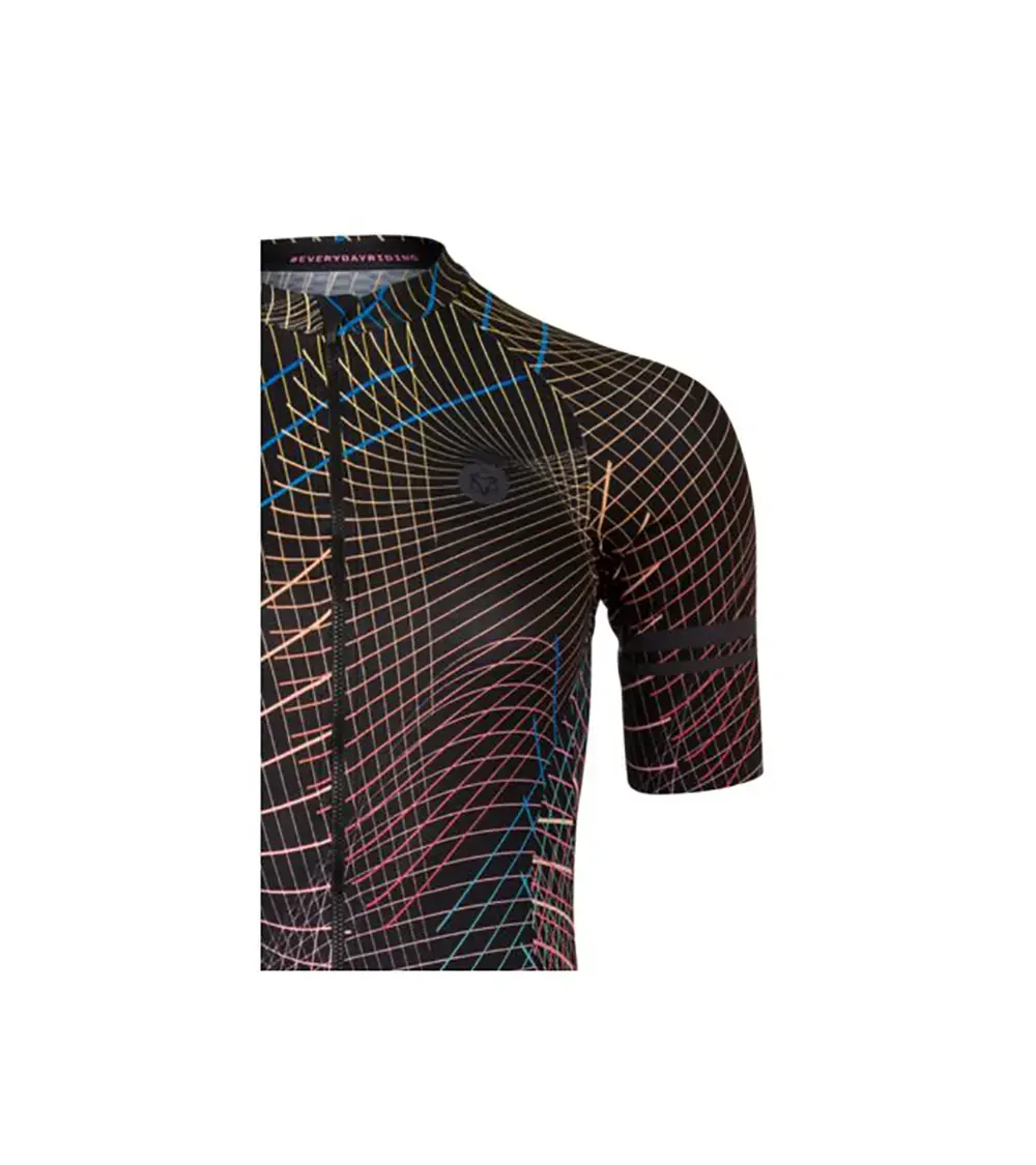 AGU Nocturnal Lines Performance Fietsshirt Korte Mouwen Zwart/Multi Dames