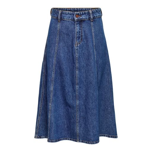 ONLY Wave A Shape Nederdel, Medium Blue Denim, S