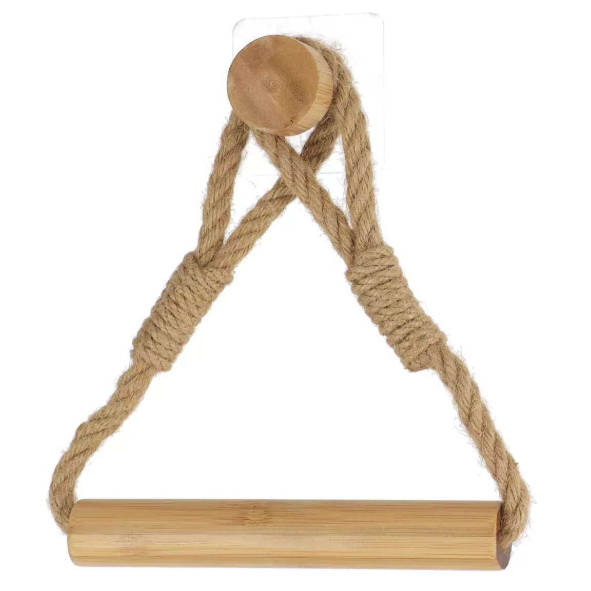 Dérouleur de papier toilette adhésif bambou et corde Easy Chic Naturel