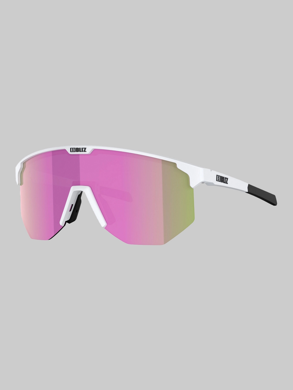 BLIZ Active Eyewear Hero Matt White Sunglasses brown w pink multi