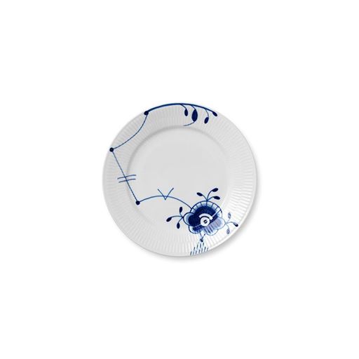 Royal Copenhagen Blå Mega Riflet Frokosttallerken, Mønster 6, Ø22 cm
