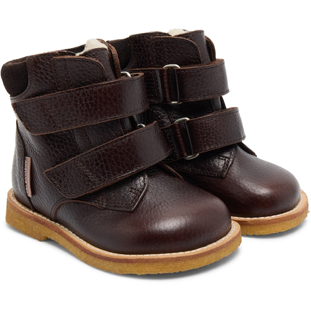 Køb Angulus Dark Brown/Dark Brown Begynder Tex-Støvle Med Velcrolukning
