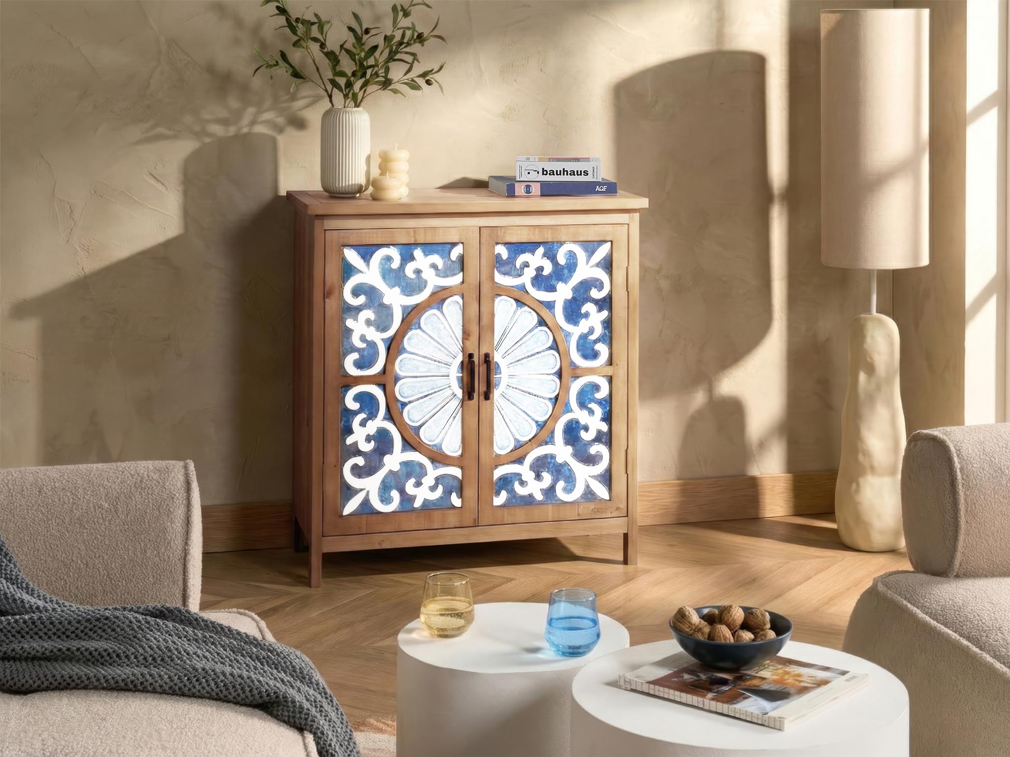 Dressoir met 2 deuren MATARANKA Bruin