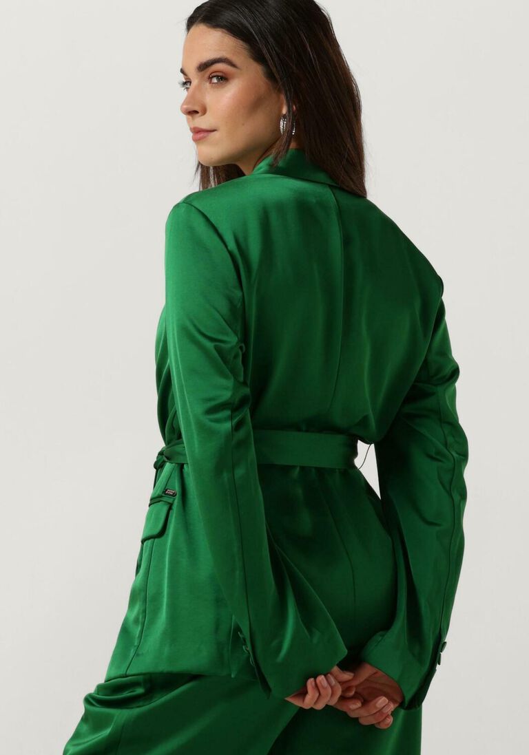 SCOTCH & SODA groene scotch & soda blazer belted satin single breasted blazer