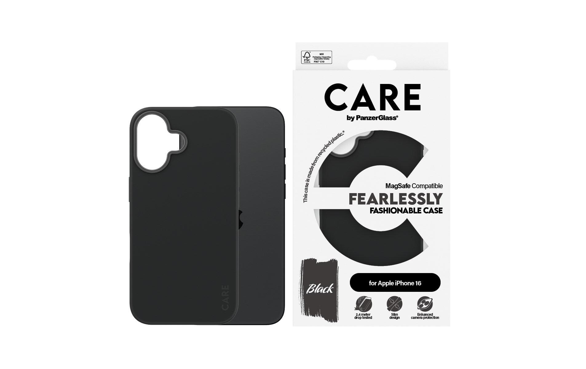Back Cover Fashion iPhone 16 SchwarzSchutzhülle für das Apple iPhone 16