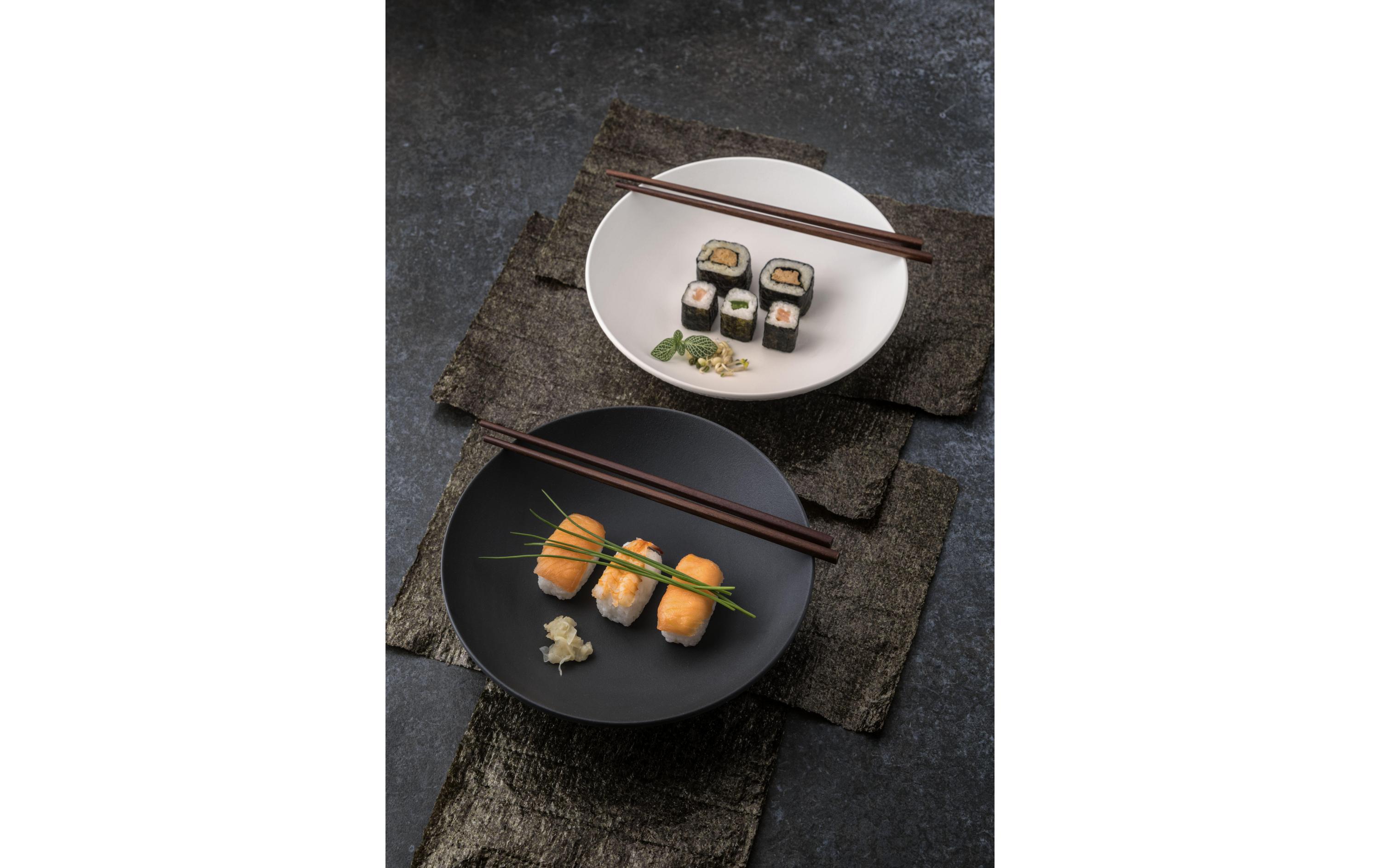 Suppen- & Pastateller Manufacture 23.5 cm, 6 Stück, Schwarz<br>Suppenteller aus Porzellan