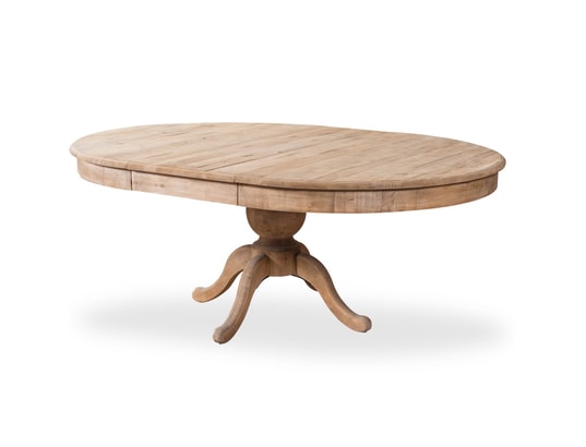 INTENSEDECO - Table de salle à manger Table ronde extensible en bois massif sidonie bois naturel