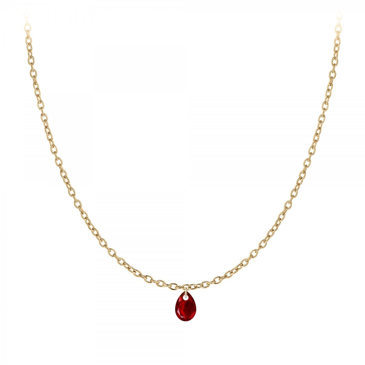 Chaine maille forçat et cristal SC Crystal
