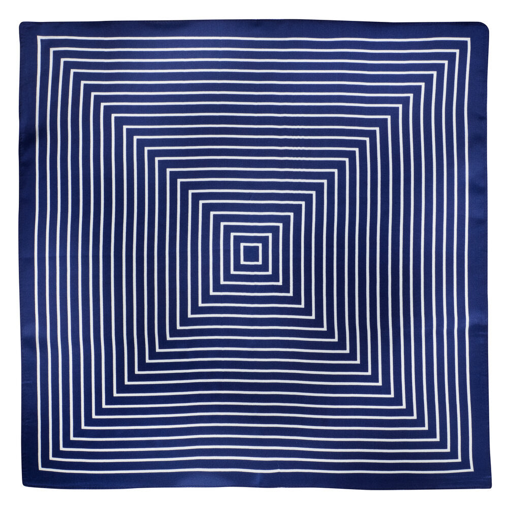Bahne Accessories  Silketørklæde, navy square - 53x53 cm.