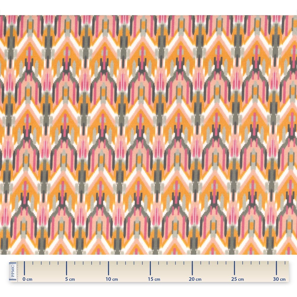 Tissu Enduit Au Mètre Ikat Ocre