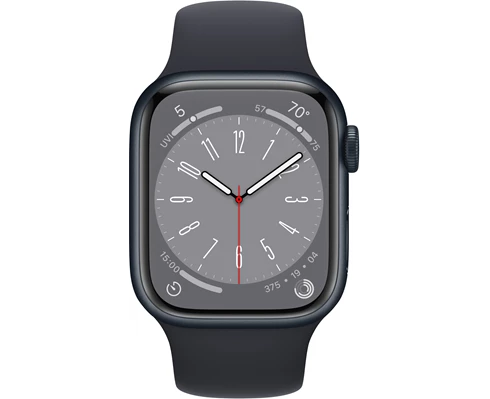 Apple Watch Series 8 GPS   Cellular 41mm Midnight Aluminium Case with Midnight Sport Band - Regular