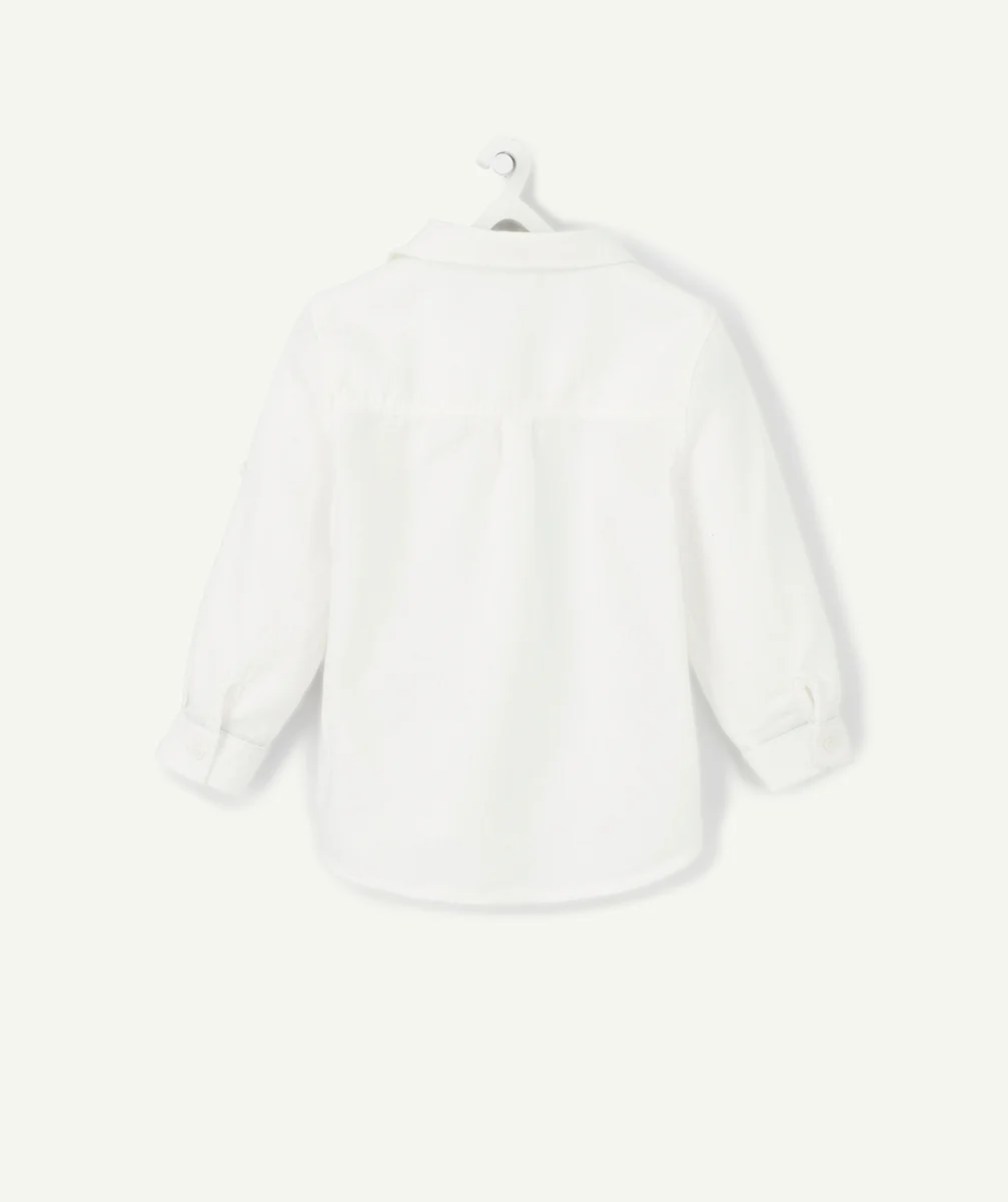 CHEMISE BLANCHE MANCHES LONGUES BÉBÉ GARÇON