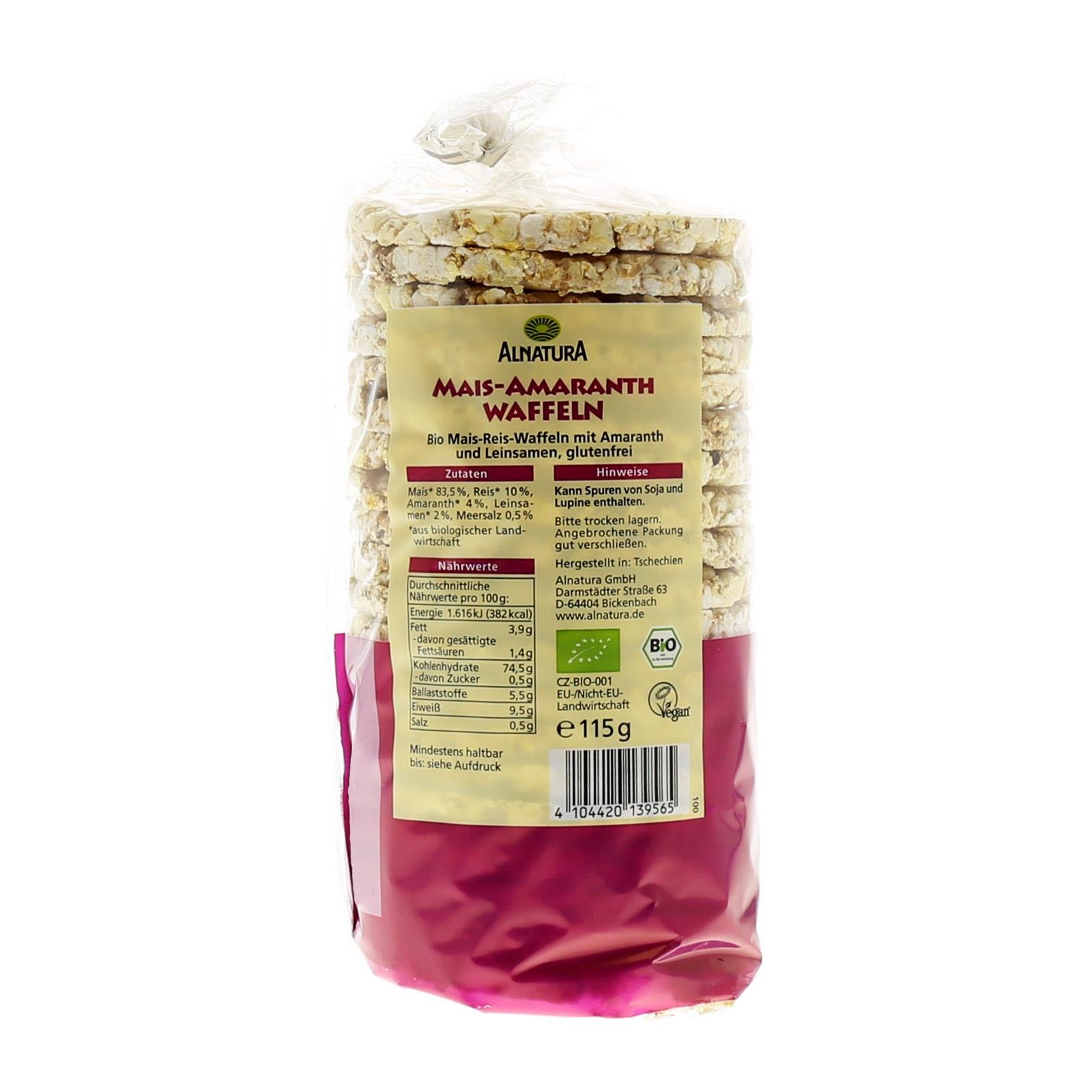 Alnatura Mais-Amaranth Waffeln