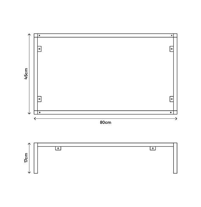 Équerre porte-serviettes pour vasque GoodHome Duala métal noir 80 cm