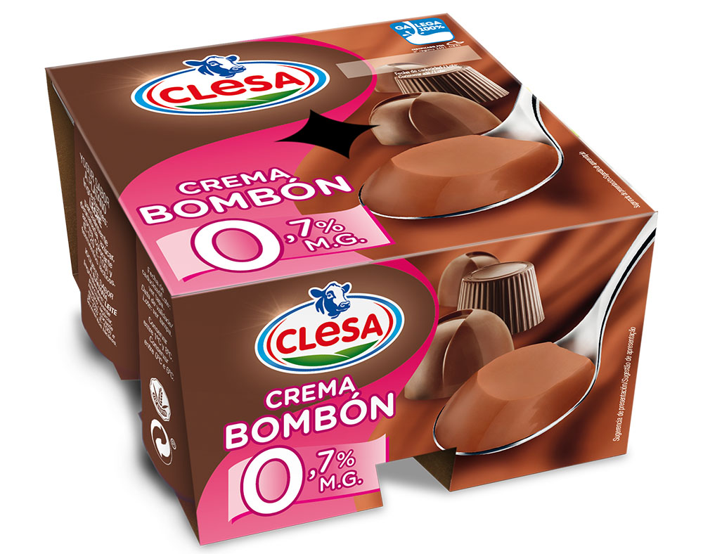 SOBREMESA CLESA CREMA BOMBON 0% 4X125G