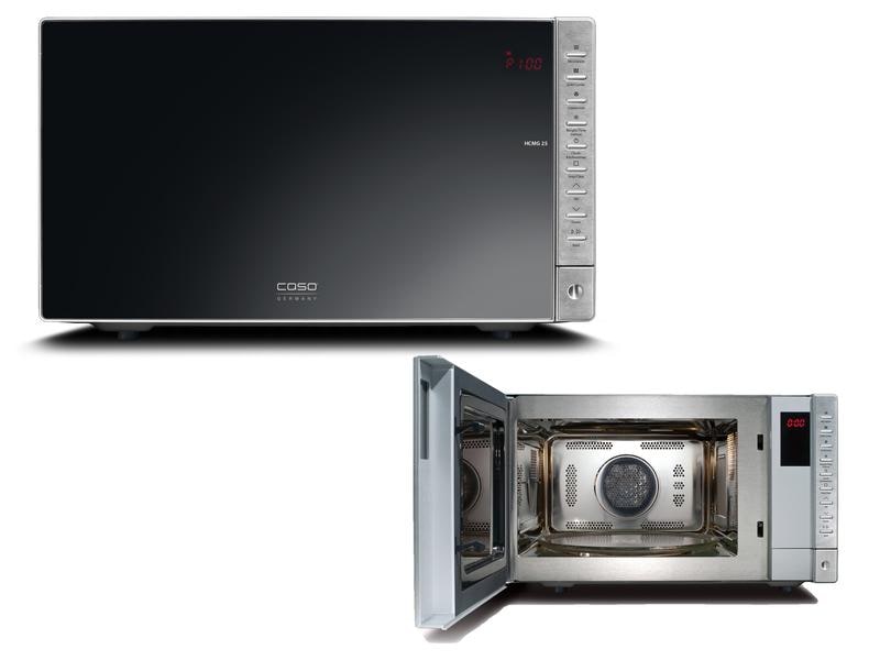 Caso Mikrowelle HCMG 25 Silber Mikrowelle mit Grill und Heissluft Funktion