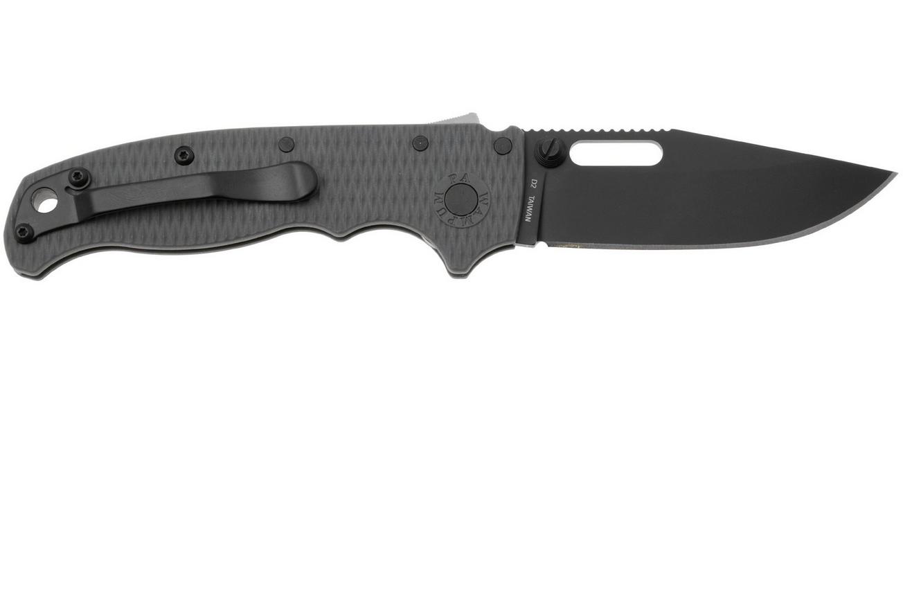 Demko AD20.5 Shark-Lock, DLC D2 Clip Point, 205-D2-CP-DLC, Grivory zakmes