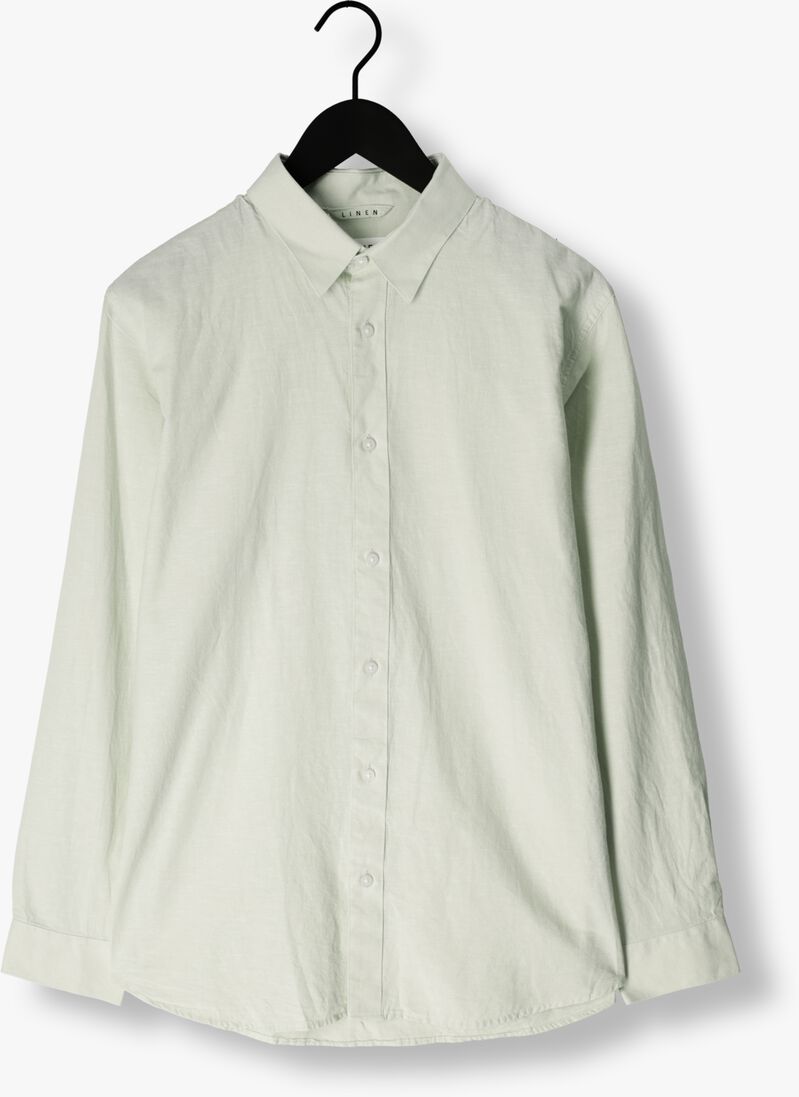SELECTED HOMME groene selected homme klassiek overhemd slhslimnew-linen shirts ls classic w