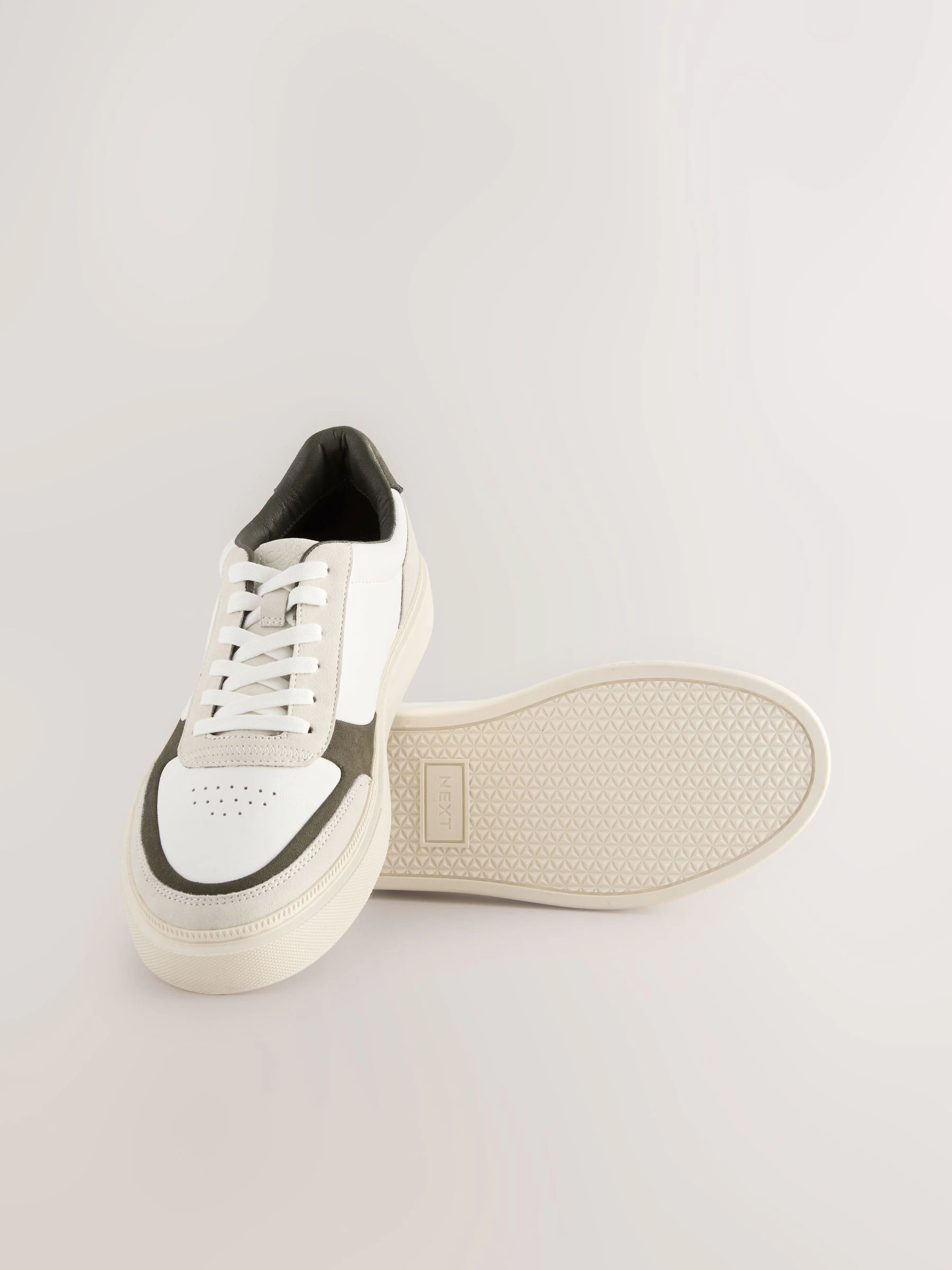 Crème - Sneakers met dikke zool