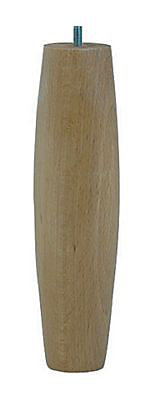 Pied de lit olive H. 250 mm x Ø 68 mm verni