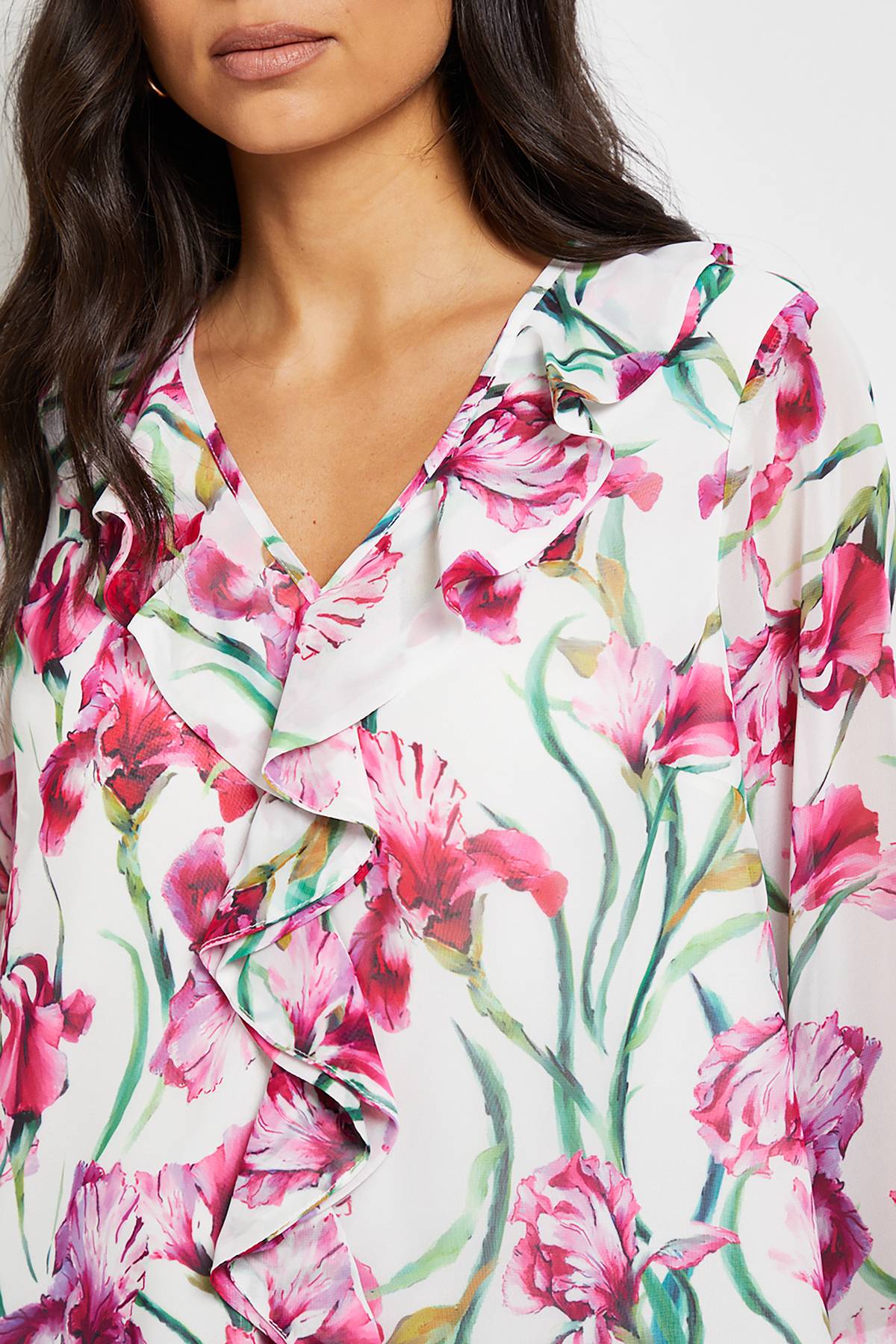 Wallis Blouse à Détails de Volants Floraux