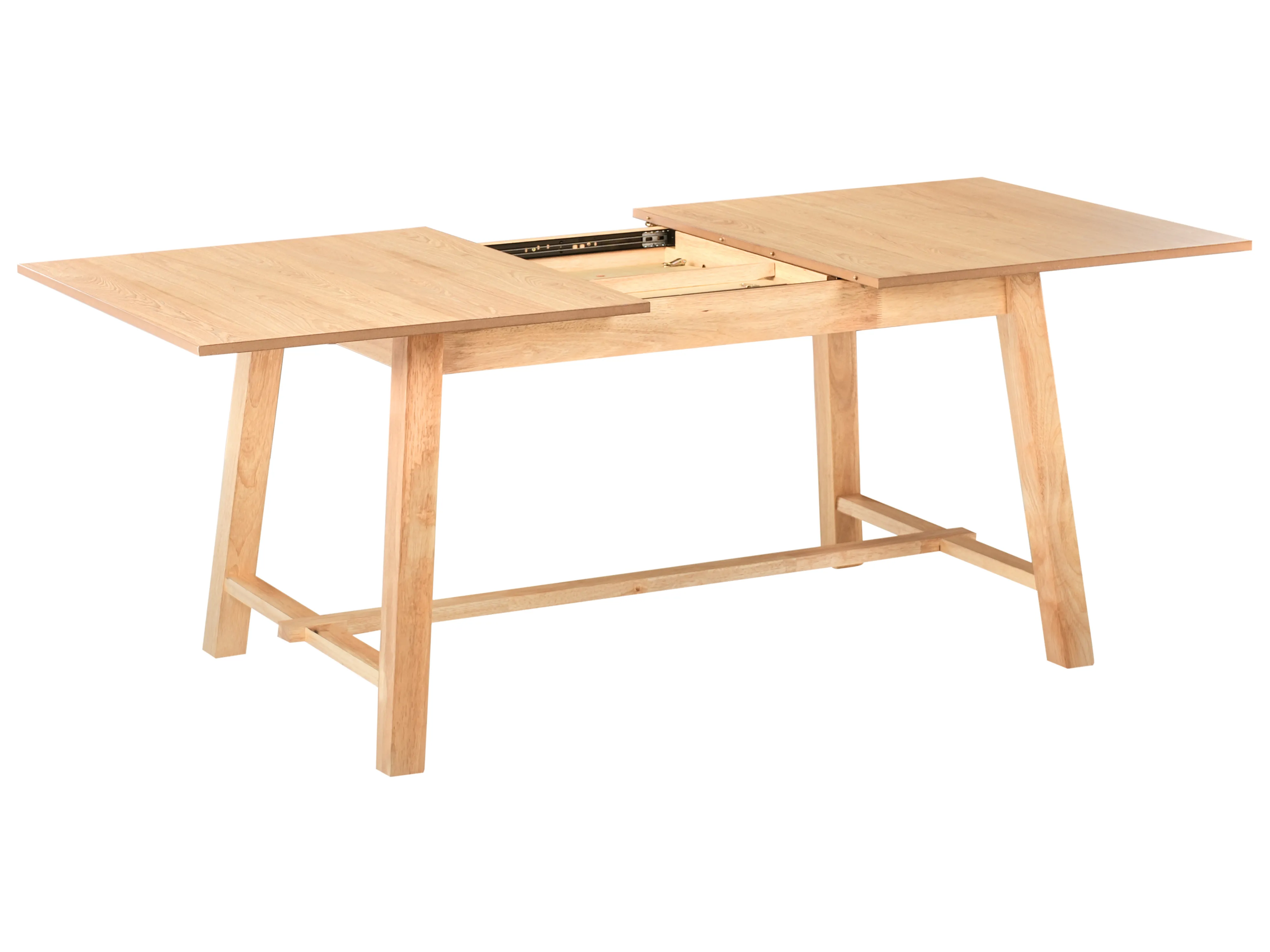 Eettafel uitschuifbaar BARNES Licht essenhout 90 cm 160/200 cm