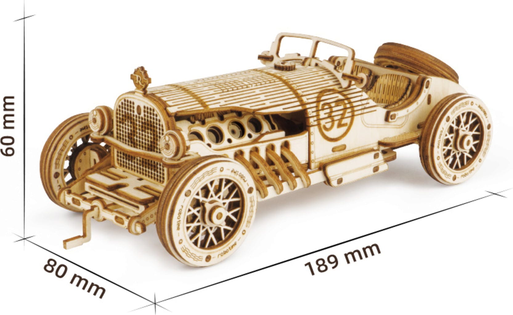 ROKR  Grand Prix Car    3D Holzpuzzle: Eine Legende aus Holz