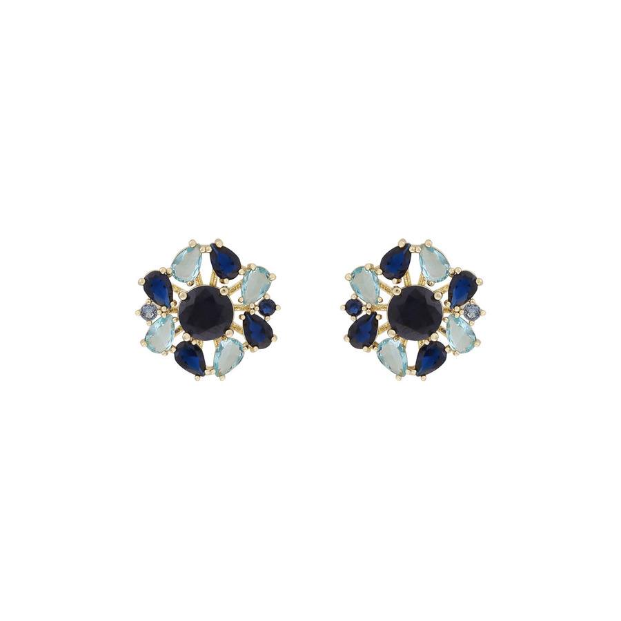Snö Of Sweden Ellie Big Earring Gold/Mix Blue