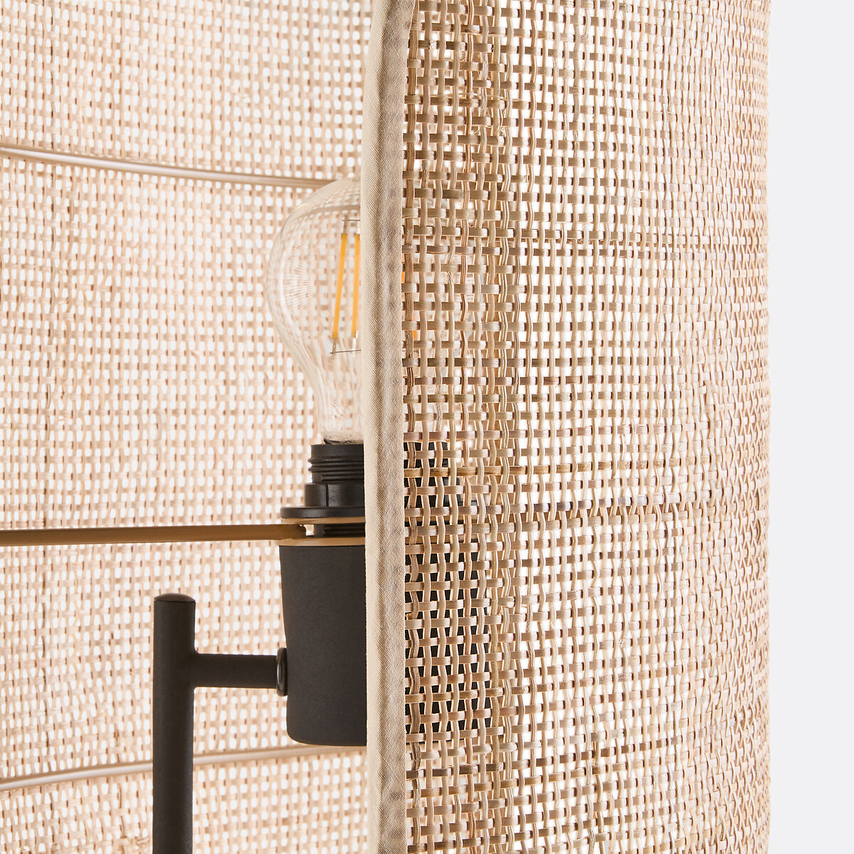 LA REDOUTE INTERIEURS<br>Candeeiro em metal e rotim, Lola