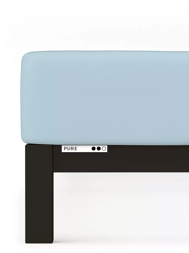 SCHLAFGUT Jersey Spannleintuch PURE 90x200cm Blue Light S hellblau