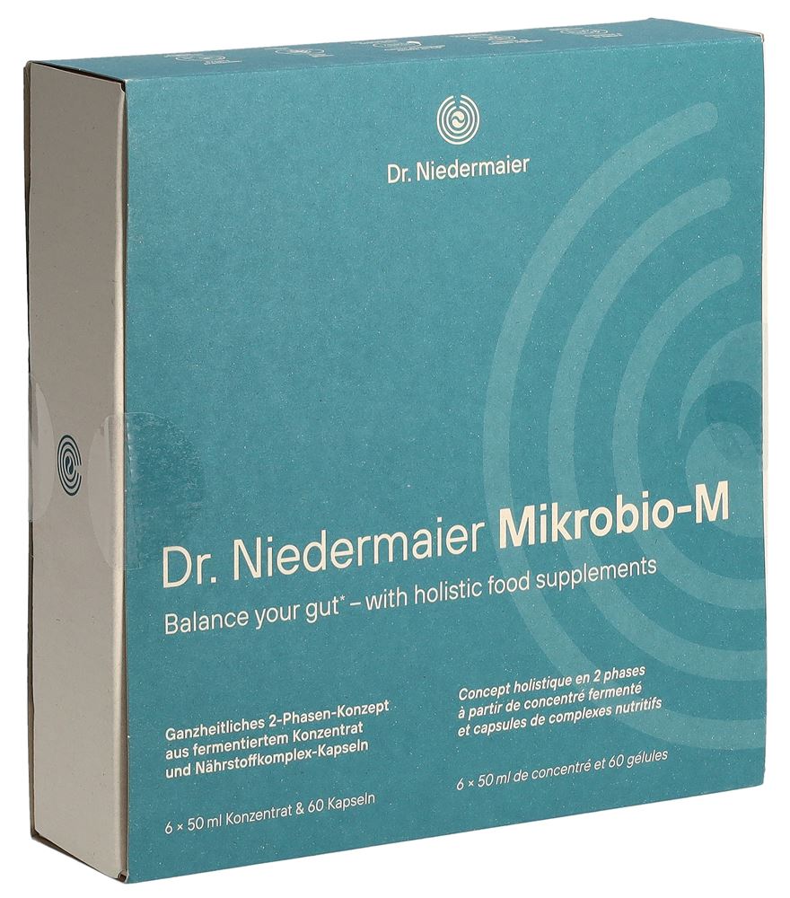 Dr. Niedermaier Mikrobio-M Set<br>1 Stück, 60 Kapseln und 6 x 50ml Flaschen