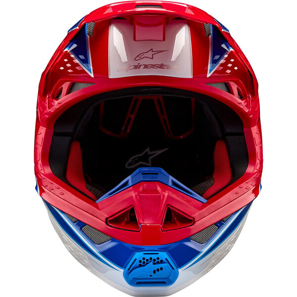 Alpinestars - Casque Supertech S-M10 Aeon Bleu / Rouge / Blanc / Brillant