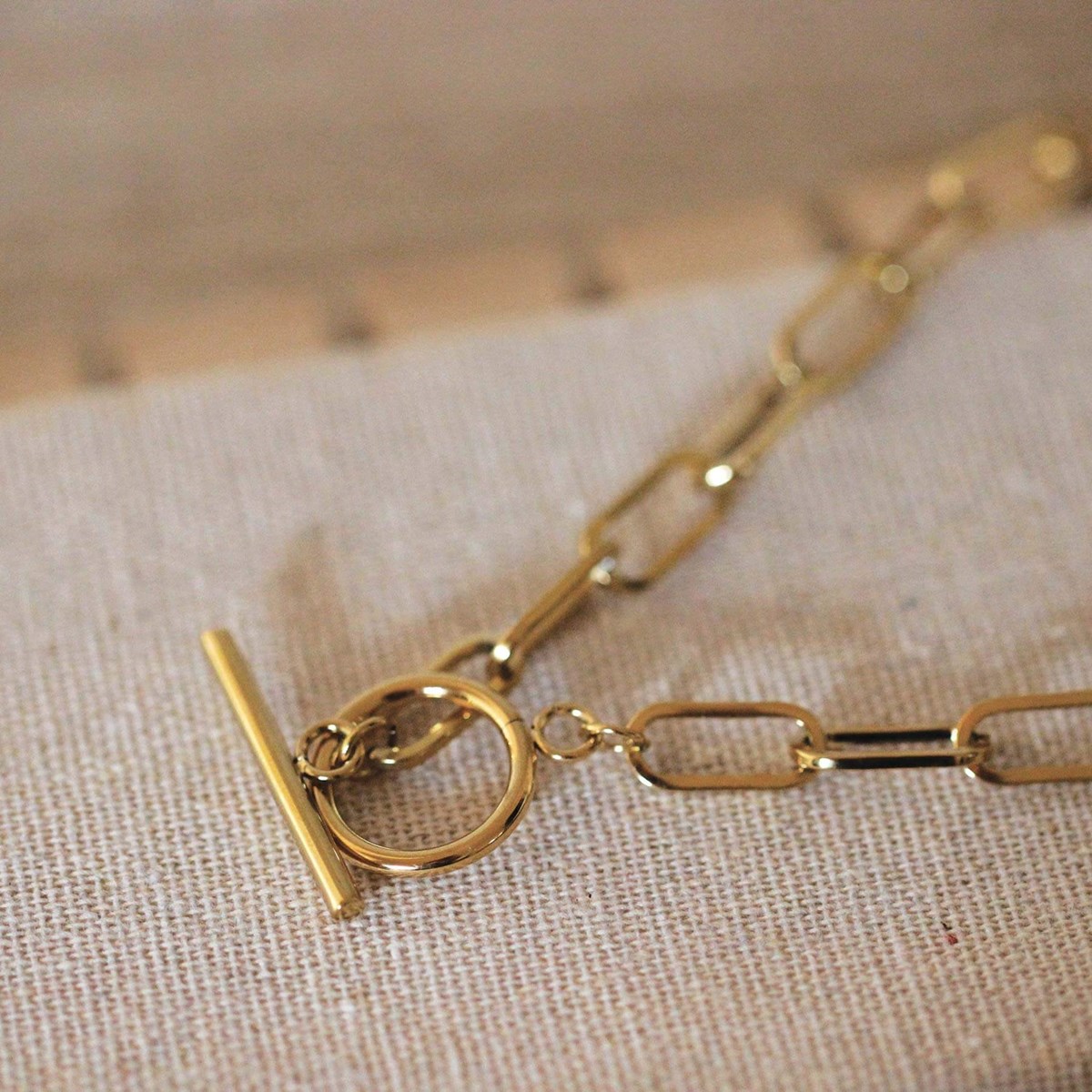 Collier Dana acier doré or