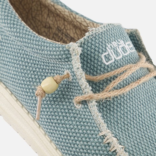 HEYDUDE Wally Braided Instappers blauw Canvas