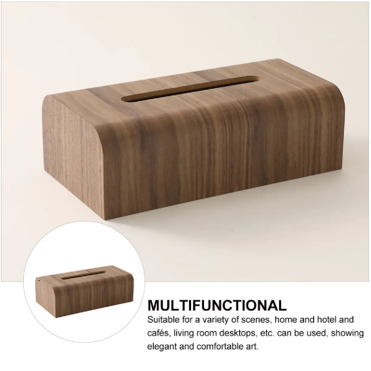 Universal Boîte à serviettes en bois marron