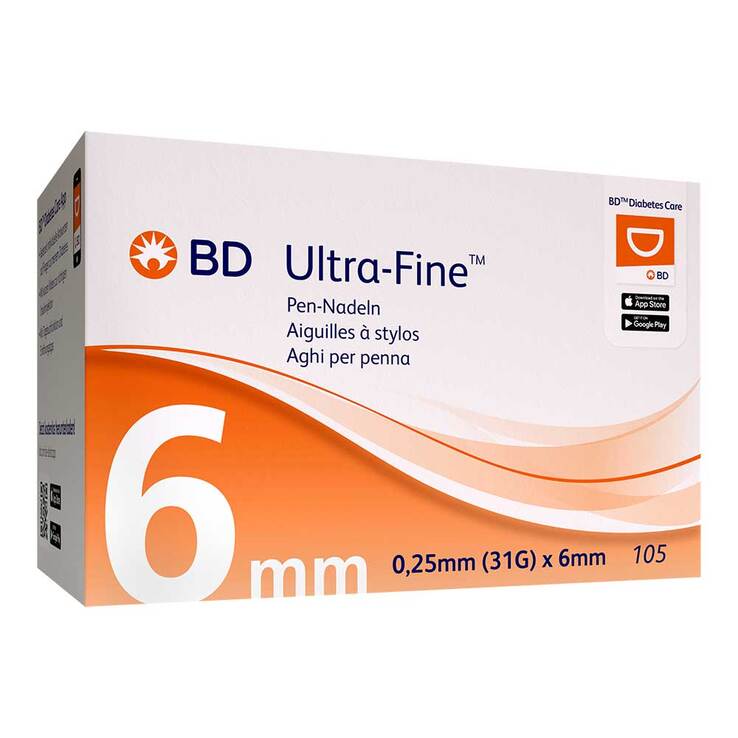 BD Ultra-Fine Pen-Nadeln 6 mm 31 G, 105 St