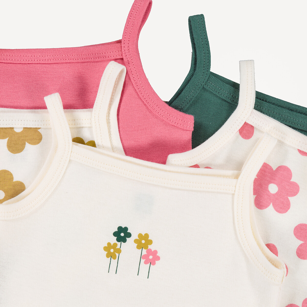 COLEÇÃO LA REDOUTE<br>Conjunto de 5 bodies com alças finas, estampa floral