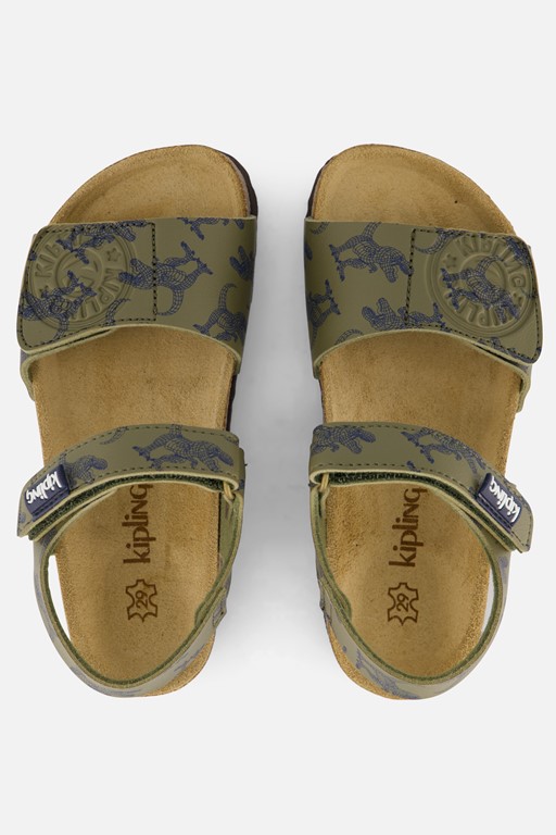 Kipling Giganto 2 Sandalen groen Leer