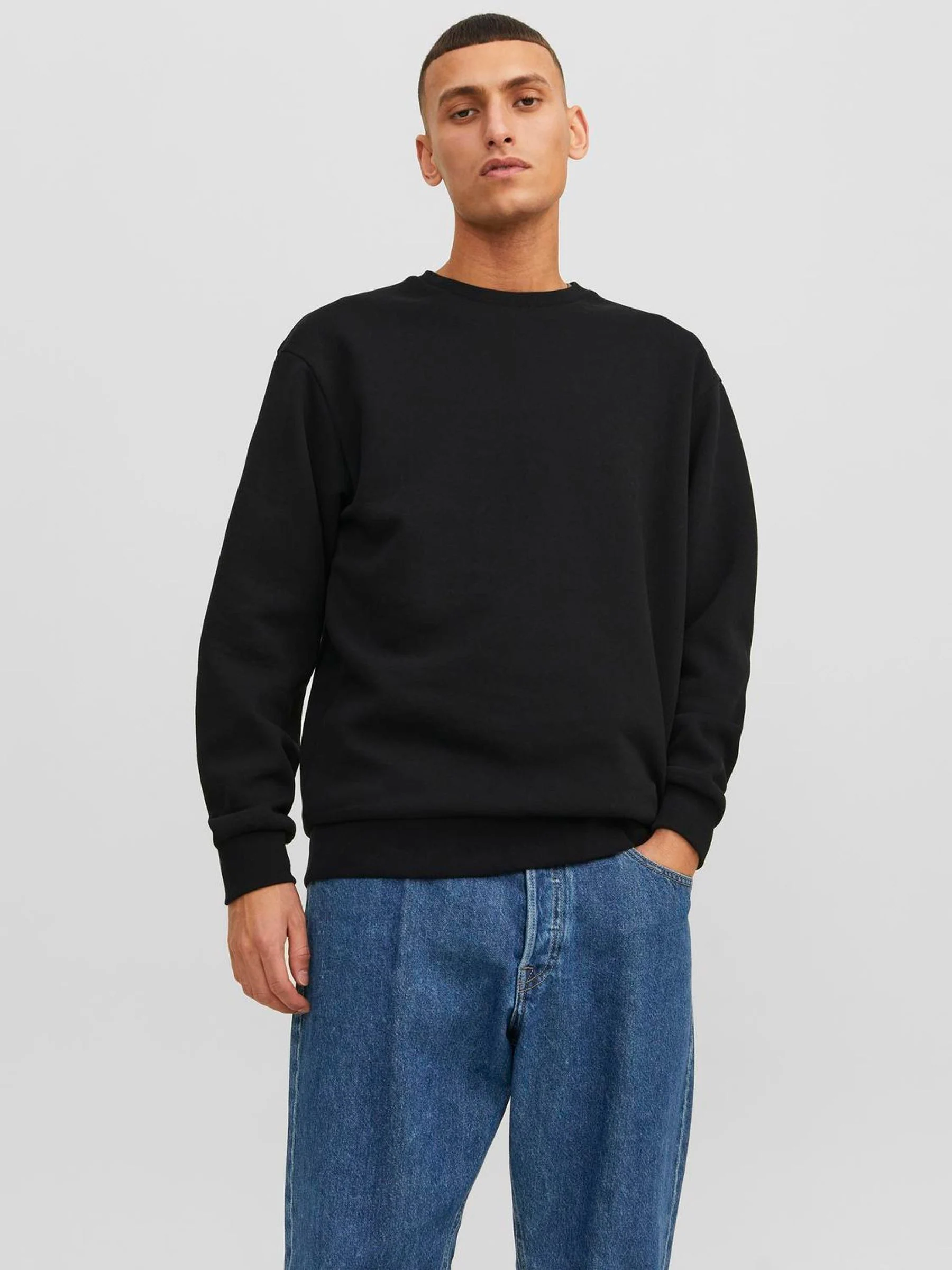 Zwart - Jack & Jones sweatshirt met ronde hals