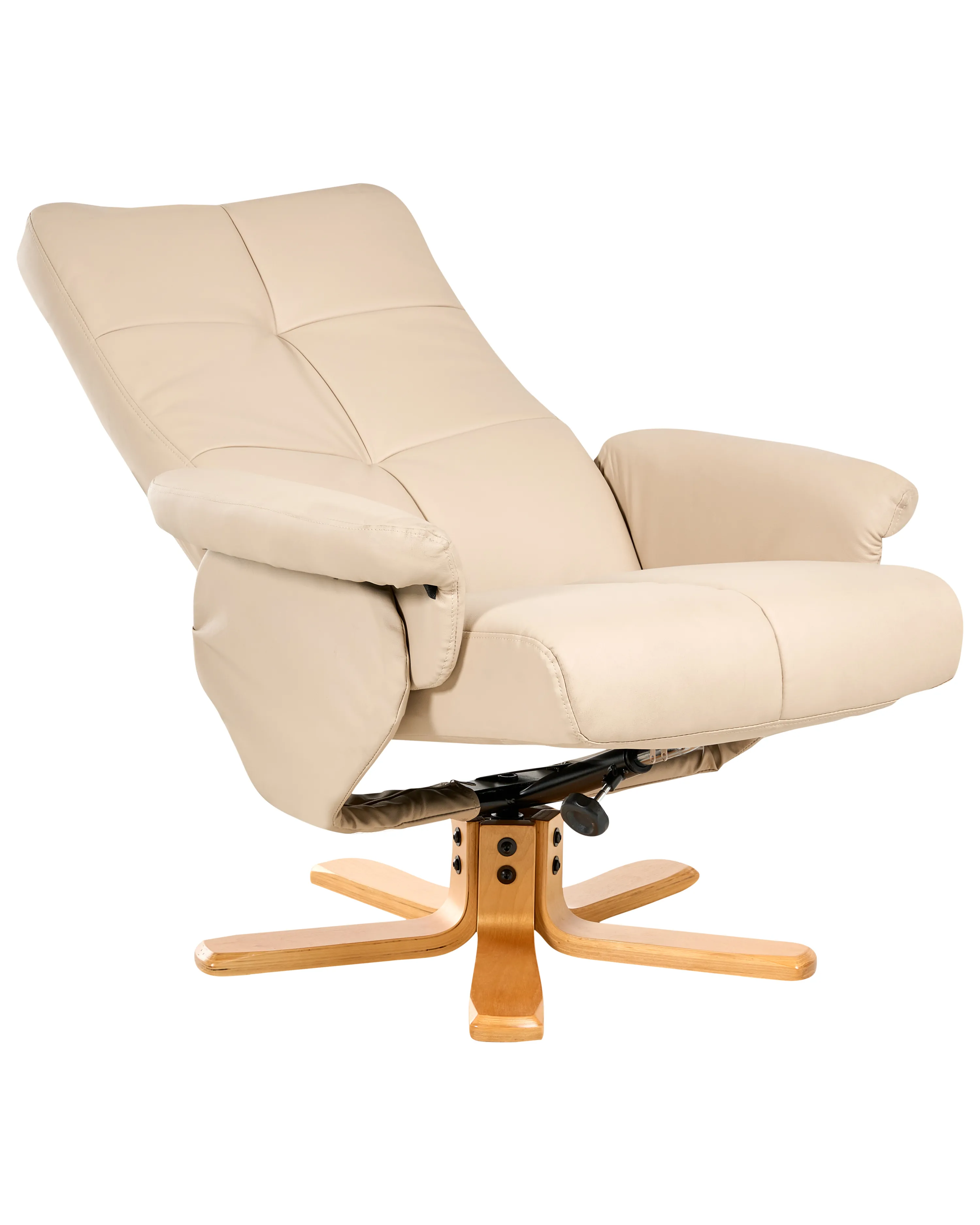 Relaxfauteuil EPSE met voetenbank Kunstleer Beige