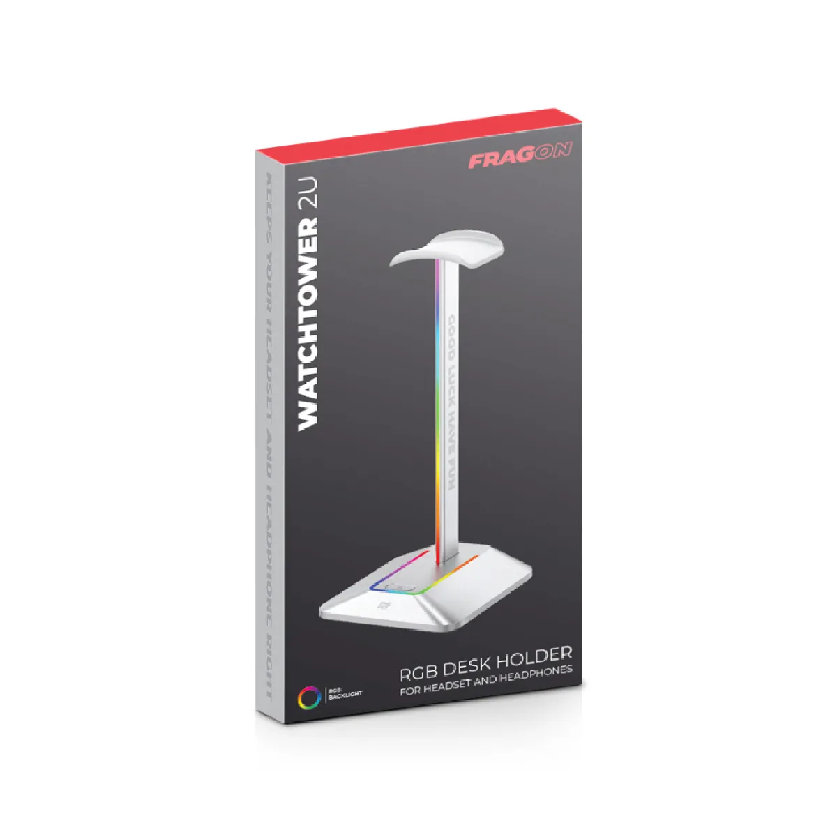 FragON Support casque Watchtower 2U RGB Argent