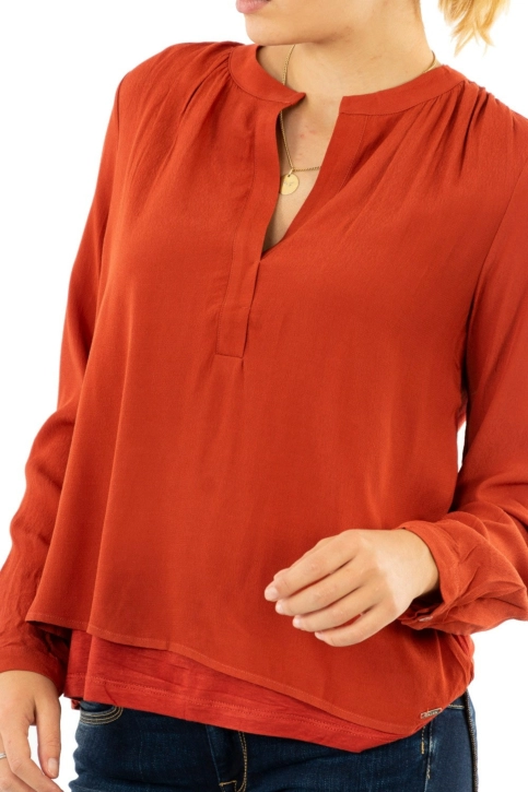 tee shirt manches longues salsa samara orange