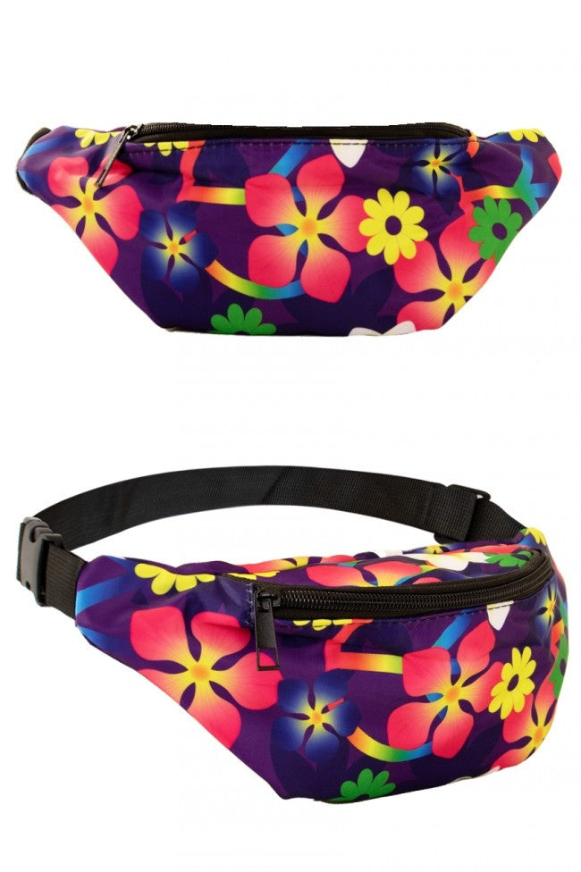 Heuptasje Flower Power Paars
