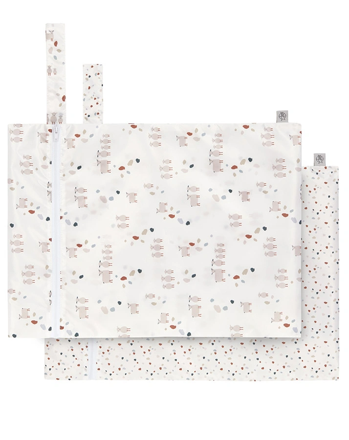 Nasstasche WET BAG TINY FARMER  SHEEP 2er-Set