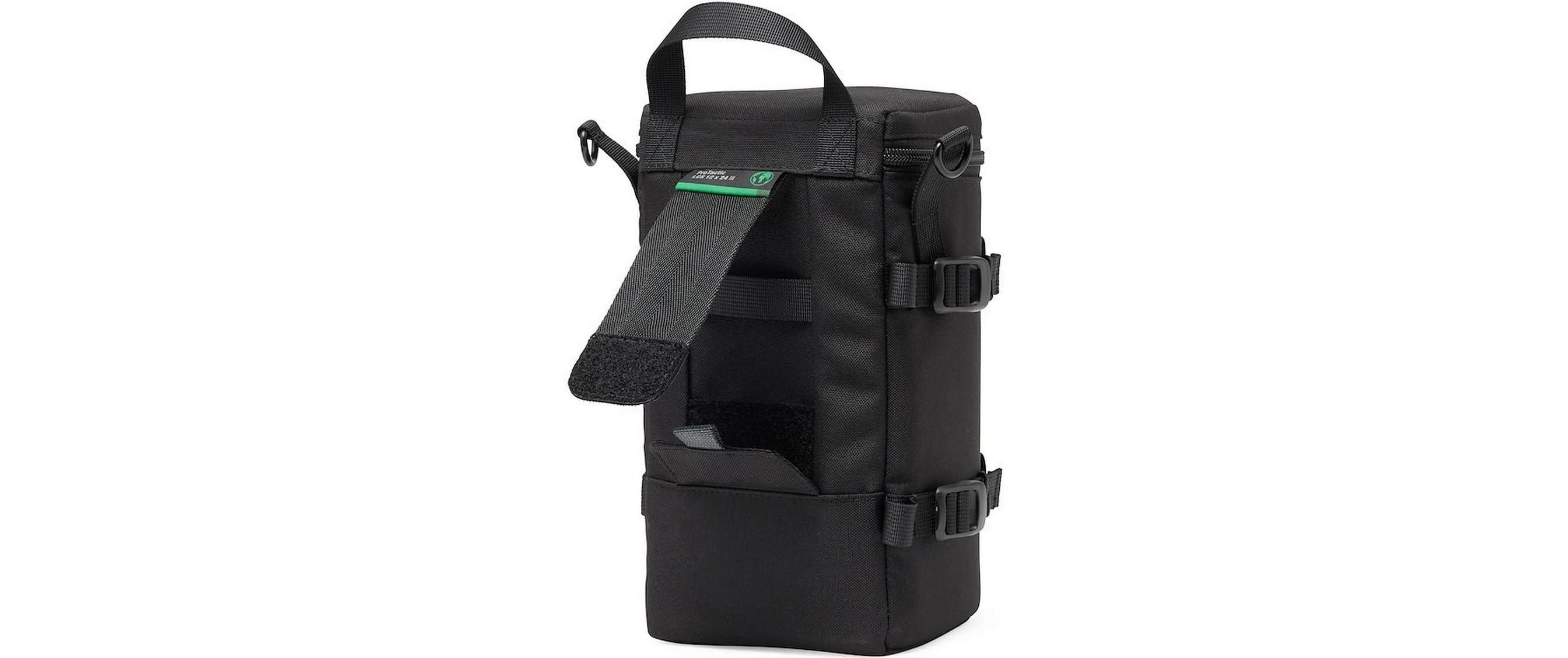 Objektivtasche ProTactic LCS 12 x 24 IIIGepolsterte Tasche mit Zurrgurt für Objektive bis zu 12 cm Durchmesser und 24 cm Länge
